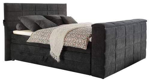 BOXSPRING-ÁGY 180/200 cm  antracit  - antracit, Konventionell, textil (180/200cm) - Carryhome