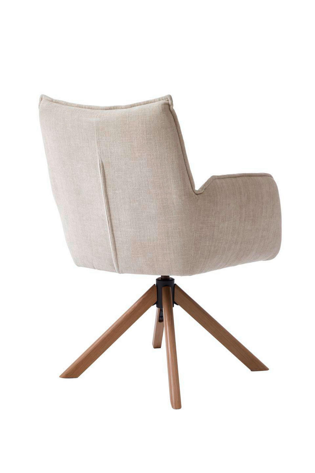 ARMLEHNSTUHL-SET 2 Stück  in Chenille  - Beige/Creme, MODERN, Holz/Textil (59/86/65cm) - Livetastic