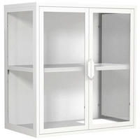 HÄNGEVITRINE in Weiss  - Weiss/Transparent, Design, Glas/Metall (60/65/35cm) - MID.YOU