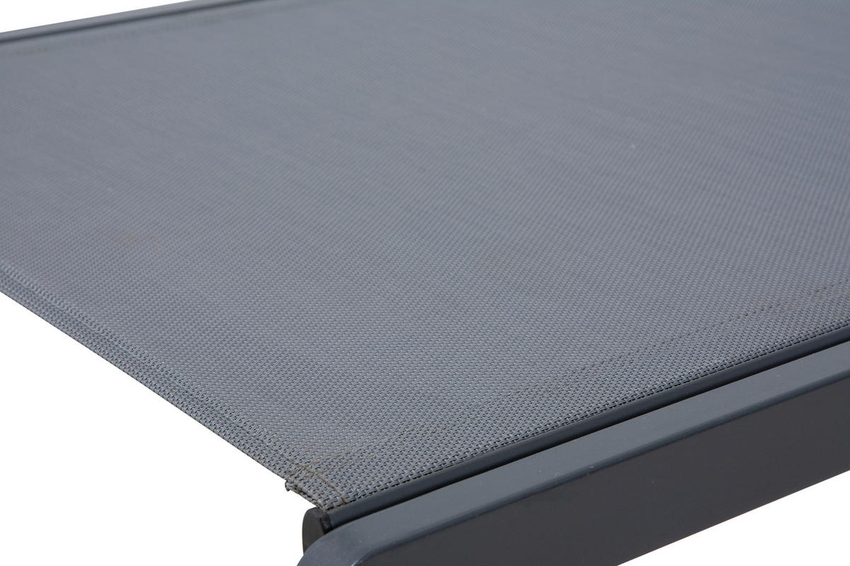 GARTENLIEGE 190/34/60 cm  - Anthrazit/Grau, MODERN, Kunststoff/Metall (190/34/60cm) - Ambia Garden