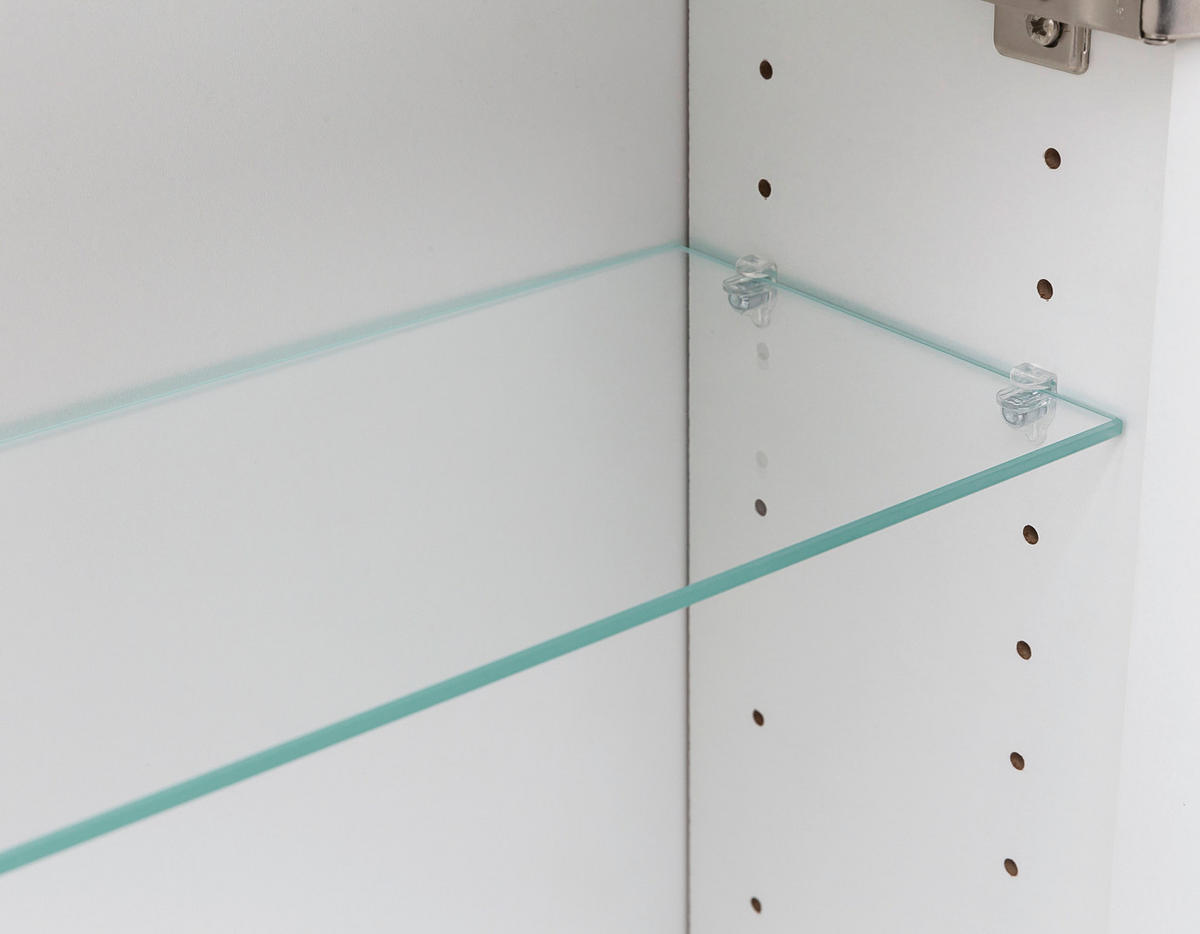 SPIEGELSCHRANK 80/64/20 cm  - Schwarz/Weiß, ROMANTIK / LANDHAUS, Glas/Holzwerkstoff (80/64/20cm) - Xora