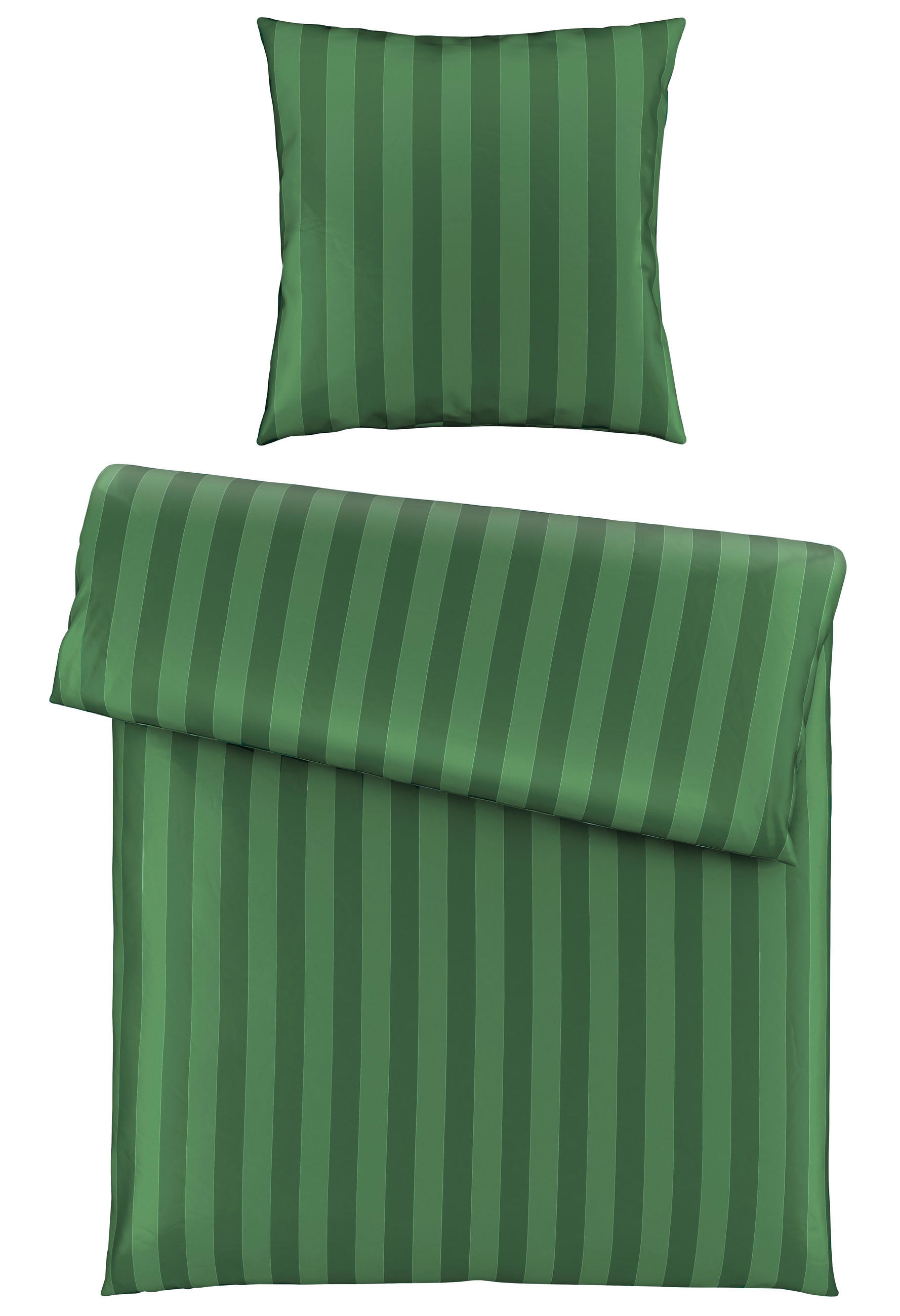 BETTWÄSCHE Dobby Satin 135/200 cm  - Grün, KONVENTIONELL, Textil (135/200cm) - Ambiente