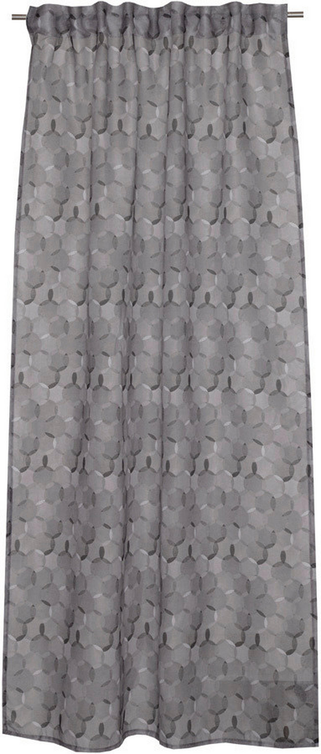 FERTIGVORHANG  transparent   130/250 cm  - Dunkelgrau/Hellgrau, Design, Textil (130/250cm) - Esprit