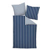 BETTWÄSCHE 135/200 cm GENTANO Makosatin  - Weiß/Dunkelblau, Design, Textil (135/200cm) - Janine