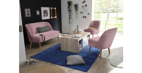 SITZBANK 122/83/66 cm in Rosa - Rosa/Kieferfarben, Trend, Holz/Holzwerkstoff (122/83/66cm) - Carryhome