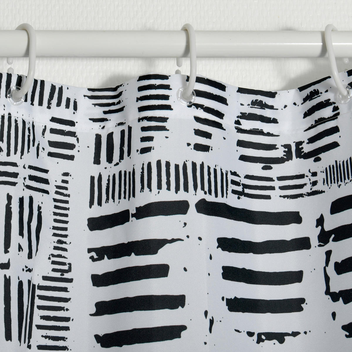 DUSCHVORHANG CONNECTION 180/200 cm  - Schwarz, Basics, Textil (180/200cm) - Spirella