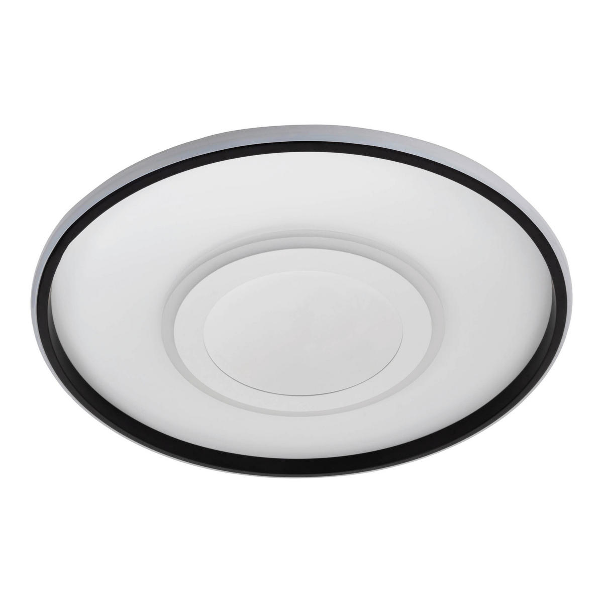 LED-DECKENLEUCHTE REDONA 50/6 cm   - Schwarz/Weiß, KONVENTIONELL, Kunststoff/Metall (50/6cm) - Näve