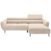 ECKSOFA in Cord Taupe  - Taupe/Schwarz, Konventionell, Textil/Metall (277/174cm) - Carryhome