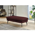 ECKSOFA in Echtleder Beere  180/310 cm  - Beere/Schwarz, Design, Leder/Metall (180/310cm) - Dieter Knoll