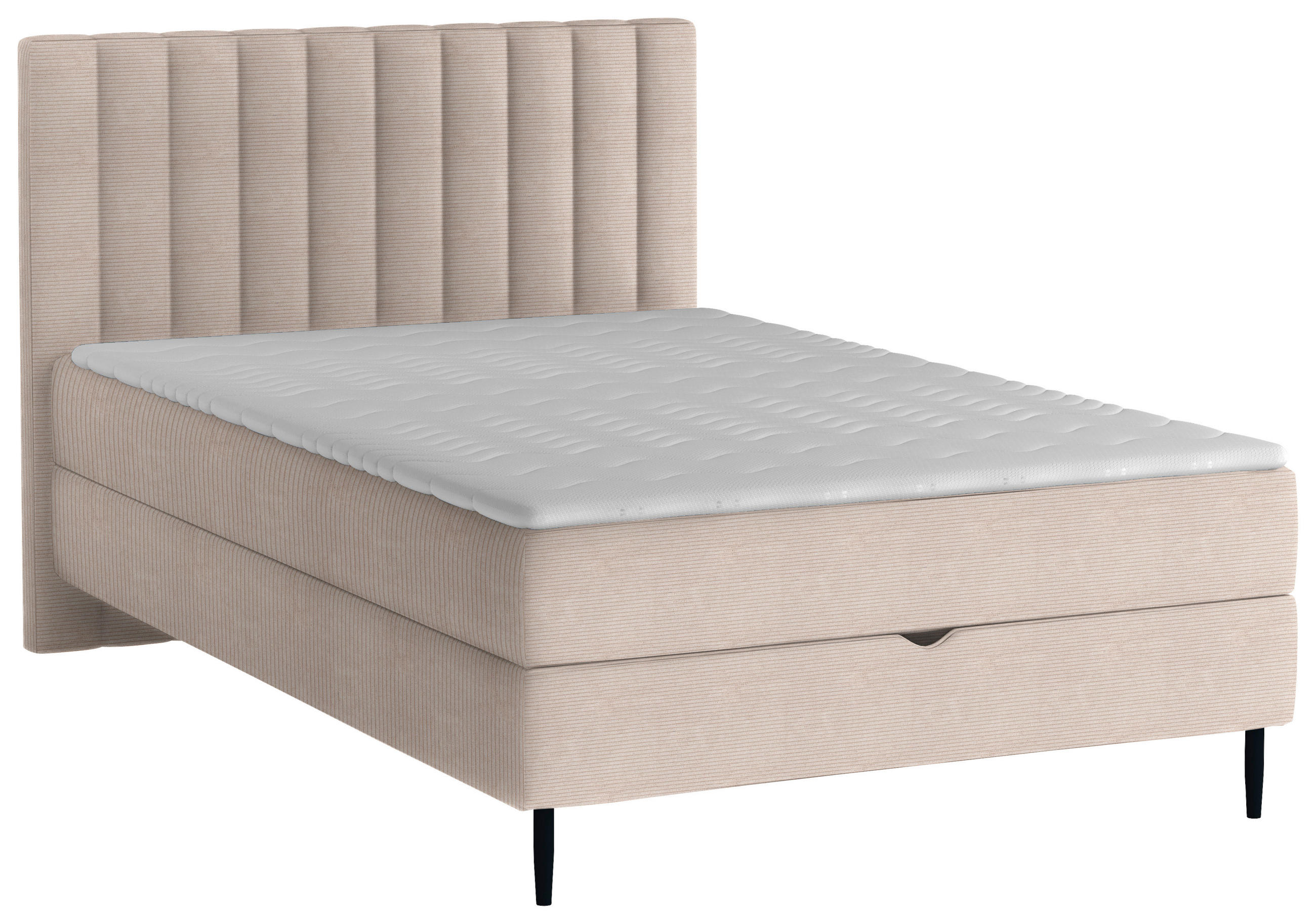 BOXBETT 120/200 cm  in Hellbraun  - Hellbraun/Schwarz, Design, Holz/Holzwerkstoff (120/200cm) - Stylife