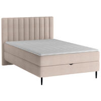BOXBETT 120/200 cm  in Hellbraun  - Hellbraun/Schwarz, Design, Holz/Holzwerkstoff (120/200cm) - Stylife