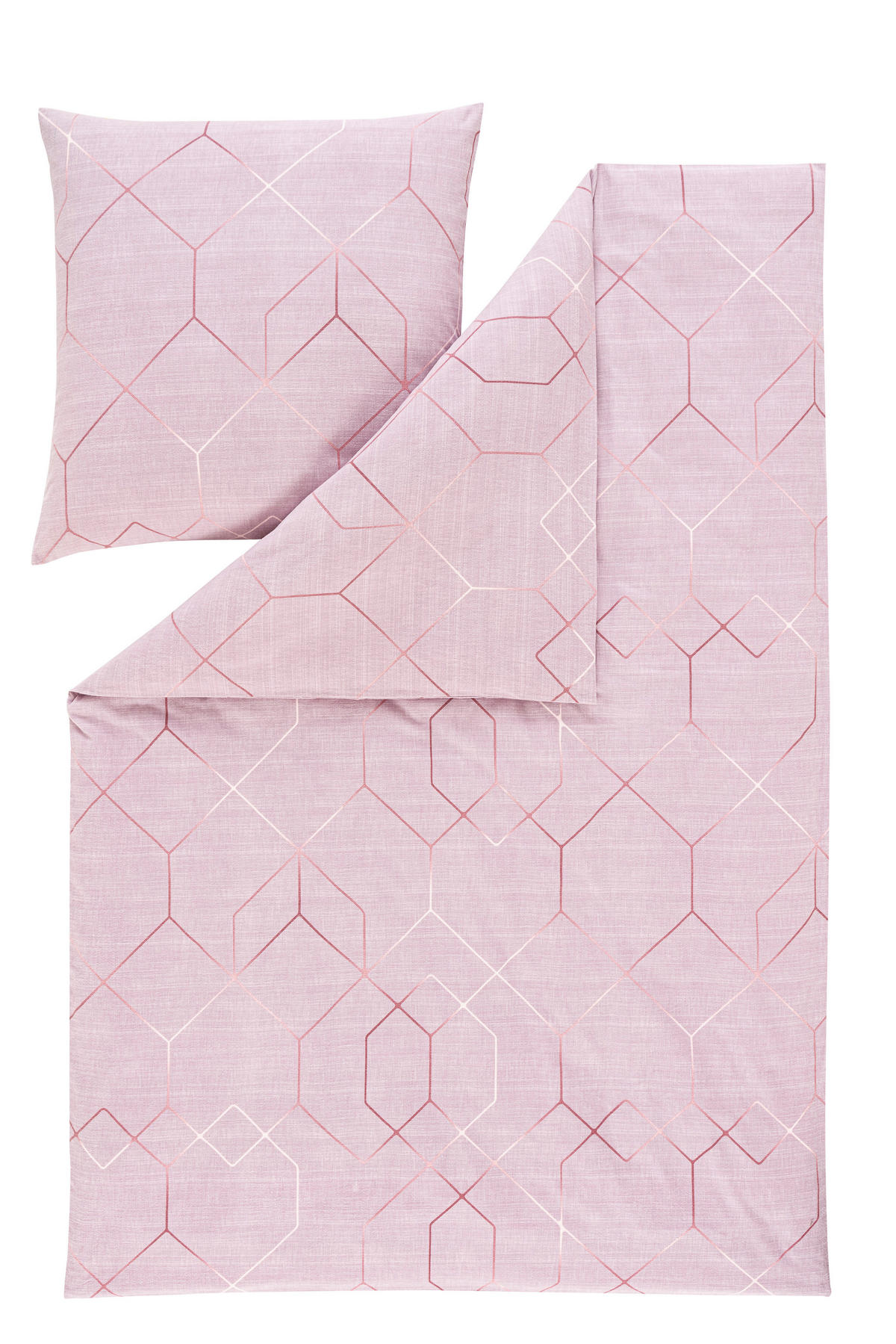 BETTWÄSCHE TITUS Satin 135/200 cm  - Mauve, Basics, Textil (135/200cm) - Estella