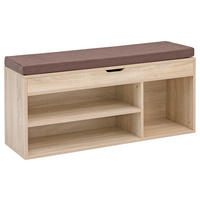 KLOP S PROSTOROM ZA ČEVLJE hrast sonoma - hrast sonoma/rjava, Konvencionalno, leseni material/tekstil (104/51/32cm) - MID.YOU