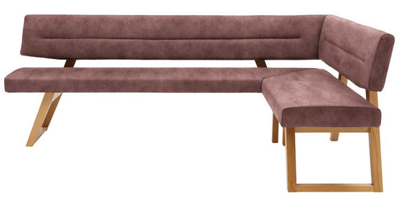 ECKBANK 235/155 cm in Altrosa - Eichefarben/Altrosa, KONVENTIONELL, Holz/Textil (235/155cm) - Dieter Knoll