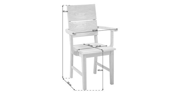 ARMLEHNSTUHL  in  - Eichefarben, KONVENTIONELL, Holz (52/95/58cm) - Linea Natura