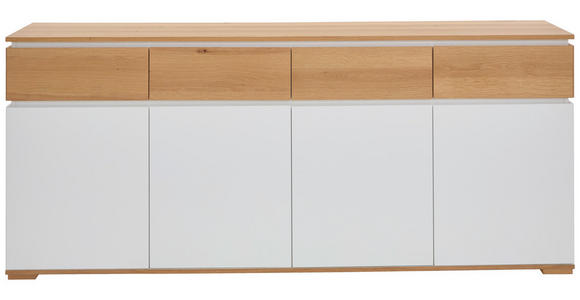 SIDEBOARD in 190/80/40 cm - Eichefarben/Weiß, KONVENTIONELL, Holz/Holzwerkstoff (190/80/40cm) - Novel