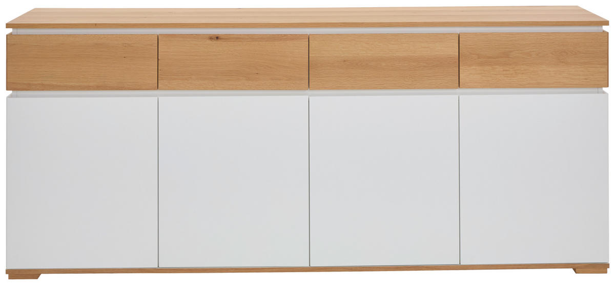 SIDEBOARD 190/80/40 cm  - Eichefarben/Weiß, KONVENTIONELL, Holz/Holzwerkstoff (190/80/40cm) - Novel