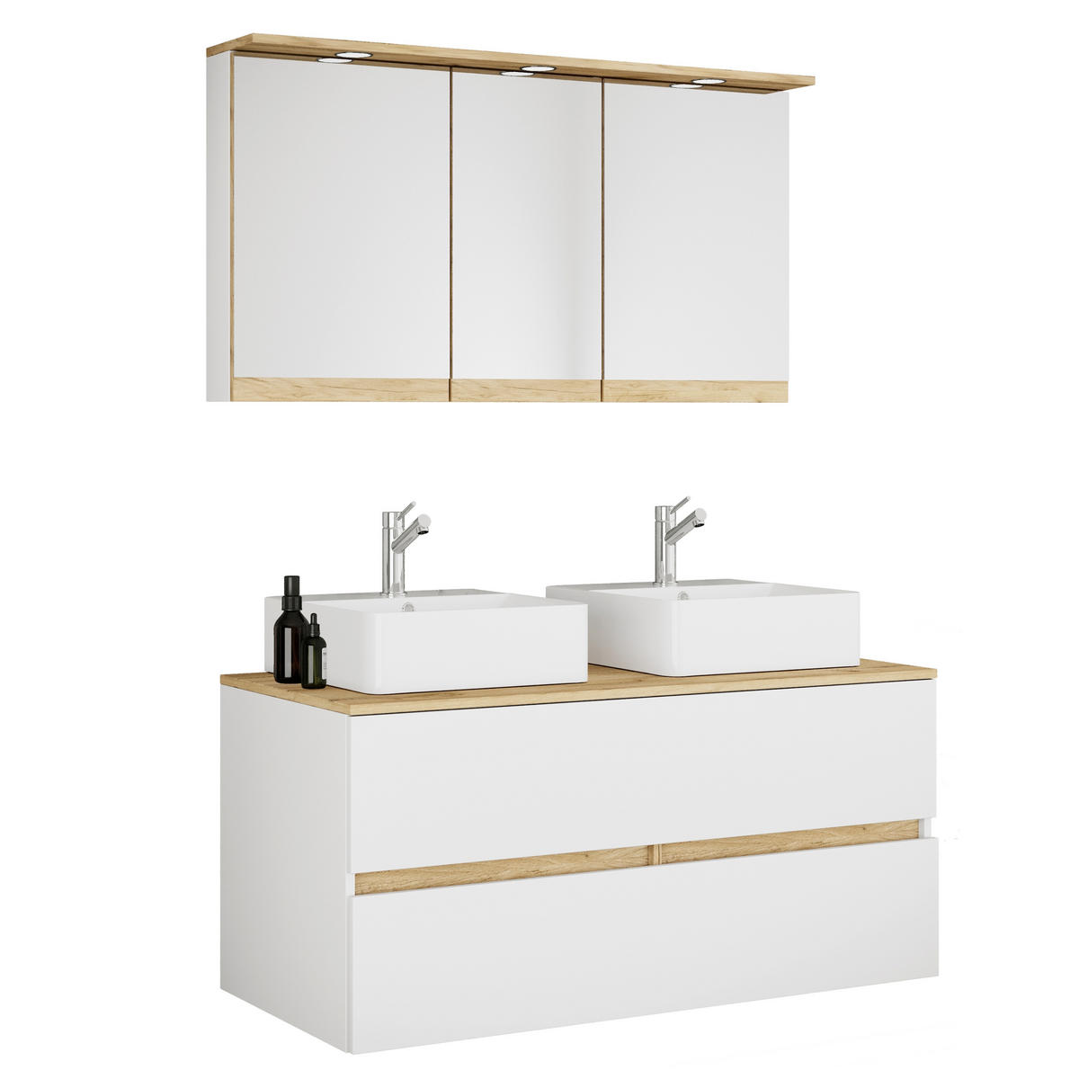  111 cm  - vit/honungsek, Trend, trämaterial/keramik (111cm) - MID.YOU