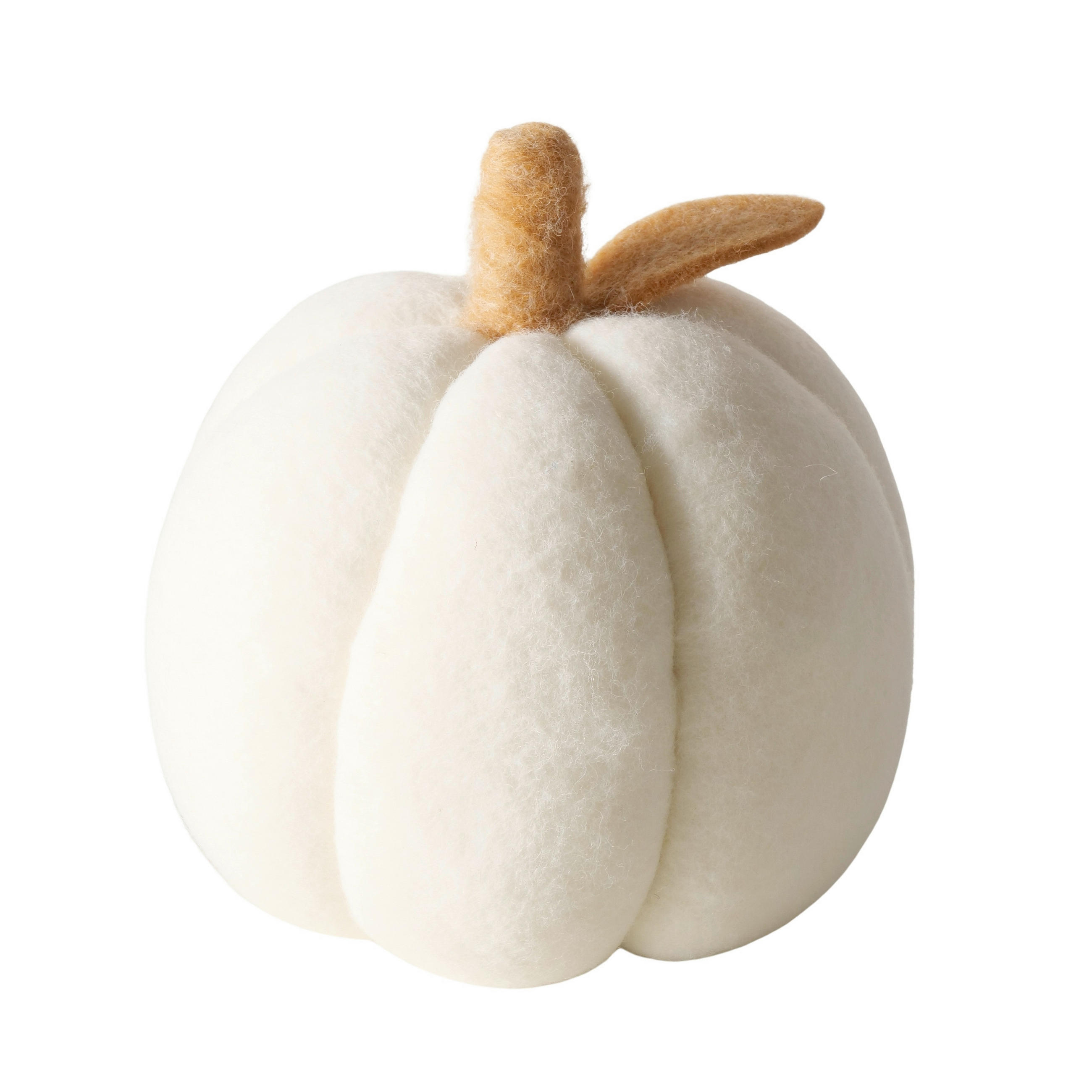 DEKOKÜRBIS - Creme, Basics, Textil (13,5/13,5/12,5cm)