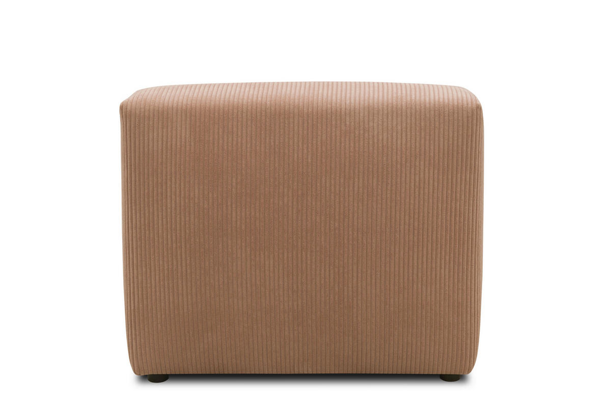 SOFAELEMENT Cord, Mikrofaser Rosa, Roségold  - Roségold/Schwarz, Design, Kunststoff/Textil (85/69/108cm) - MID.YOU