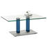 COUCHTISCH in Metall, Glas 110/70/46-65 cm - Blau/Edelstahlfarben, Design, Glas/Kunststoff (110/70/46-65cm) COUCHTISCH in Metall, Glas 110/70/46-65 cm - Blau/Edelstahlfarben, Design, Glas/Kunststoff (110/70/46-65cm)