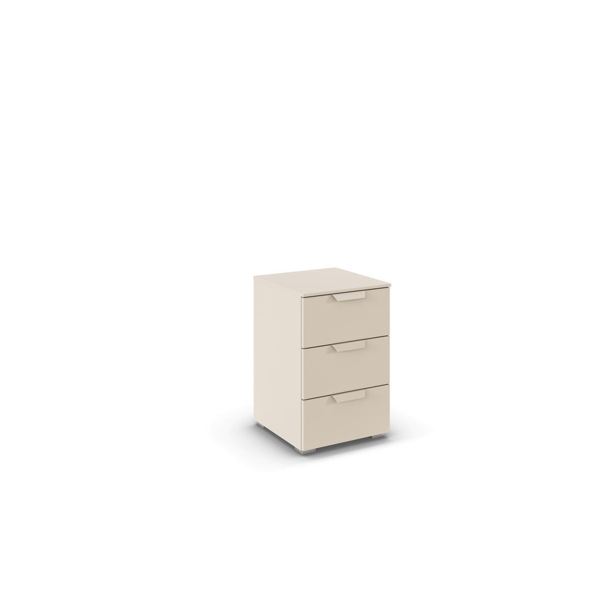 NOČNA OMARICA, barve šampanjca  - barve šampanjca/barve aluminija, Konvencionalno, kovina/umetna masa (40/61/42cm) - Xora