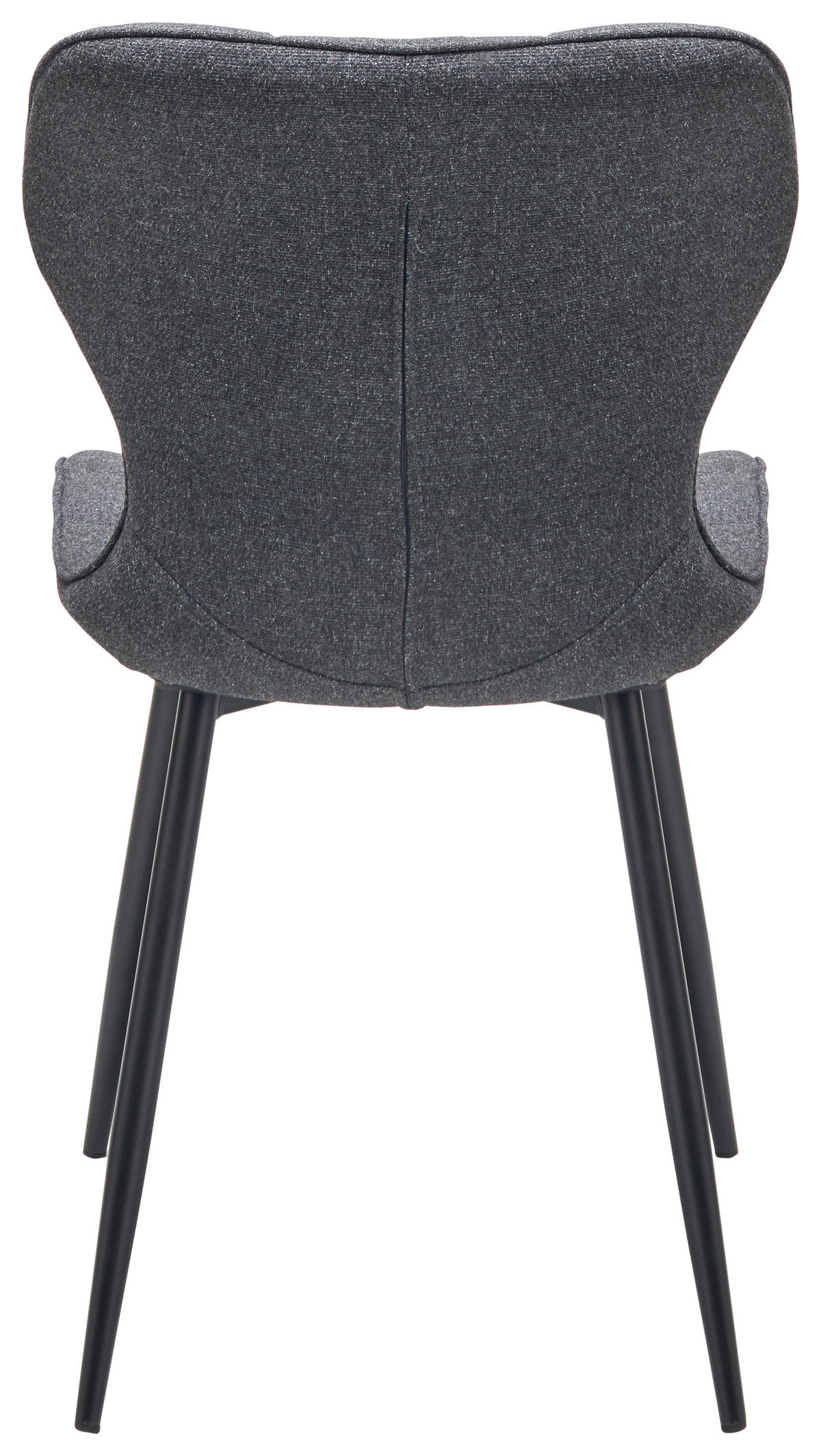 STUHL Webstoff Dunkelgrau Pappel Sperrholz  - Dunkelgrau/Schwarz, LIFESTYLE, Holz/Textil (47/82/59cm) - Livetastic