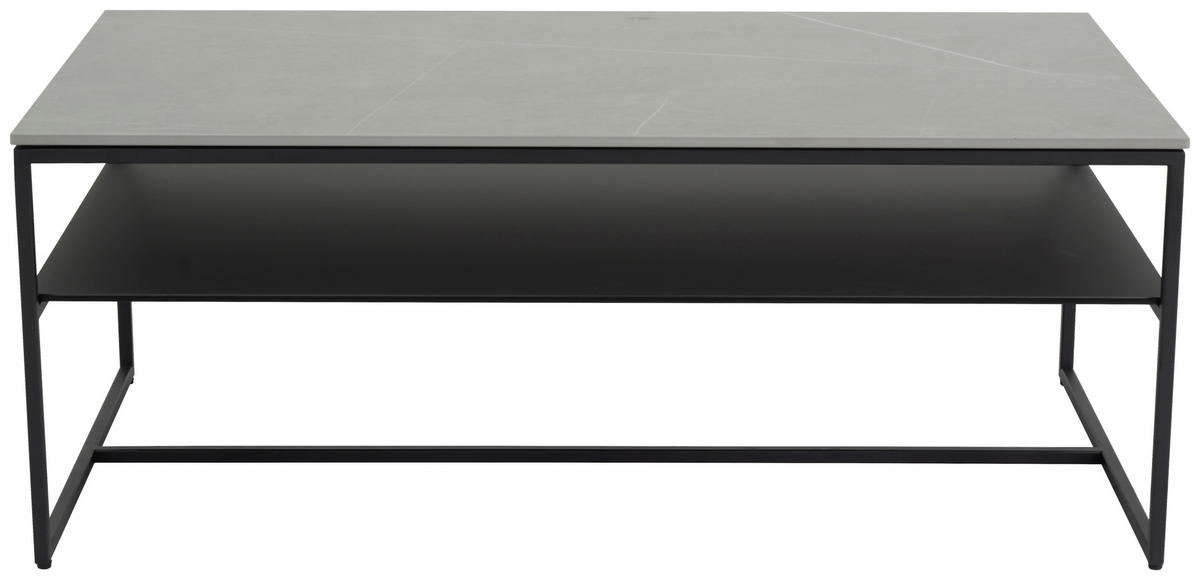 COUCHTISCH ESG 110/60/43 cm rechteckig Grau, Schwarz  - Schwarz/Grau, Design, Glas/Keramik (110/60/43cm) - Novel