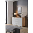 SIDEBOARD in 180/89/43 cm - Chromfarben/Eichefarben, Design, Holzwerkstoff/Kunststoff (180/89/43cm) - Xora