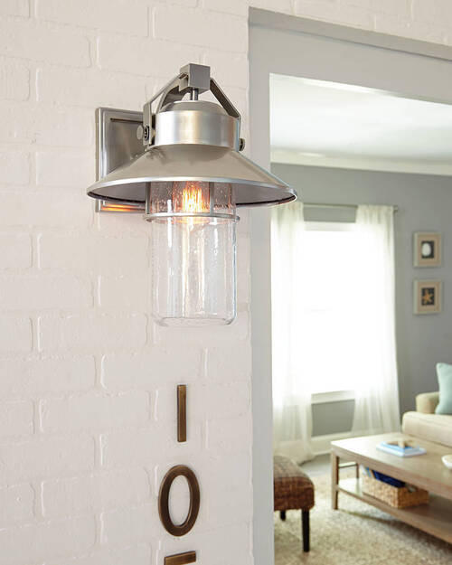 ZUNANJA STENSKA SVETILKA  Elstead Boynton   31.6/36,5/39 cm          - siva, Konvencionalno, umetna masa/steklo (31.6/36,5/39cm) - Elstead Lighting