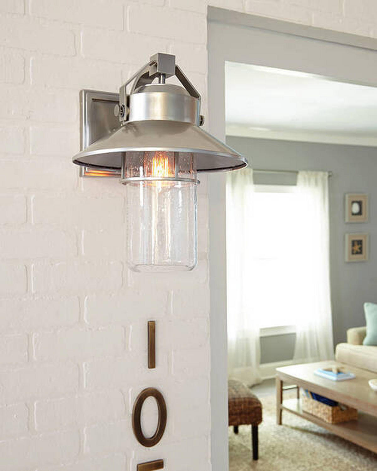 ZUNANJA STENSKA SVETILKA  Elstead Boynton   31.6/36,5/39 cm          - siva, Konvencionalno, umetna masa/steklo (31.6/36,5/39cm) - Elstead Lighting