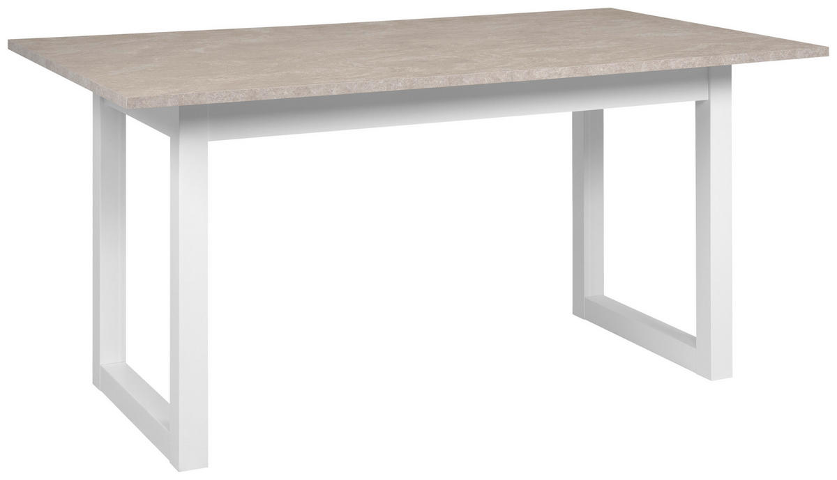 ESSTISCH in Holzwerkstoff 160-200/90/75 cm  - Sandfarben/Weiss, Modern, Holzwerkstoff (160-200/90/75cm) - MID.YOU
