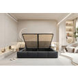 POLSTERBETT 140/200 cm,  in Anthrazit, Lattenrost, Bettkasten,  - Anthrazit/Schwarz, Design, Holz/Textil (140/200cm) - Xora