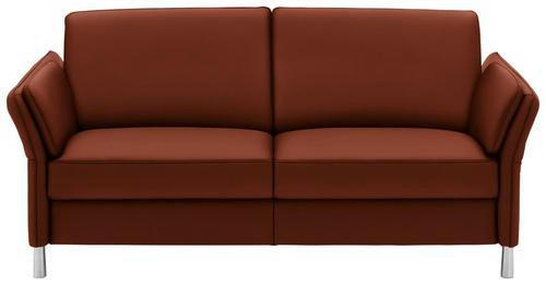 3-SITS SOFFA i äkta läder cognacfärgad - aluminiumfärg/cognacfärgad, Design, metall/läder (190/82/99cm) - Dieter Knoll