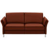 3-SITZER-SOFA in Echtleder Cognac  - Cognac/Alufarben, Design, Leder/Metall (190/82/99cm) - Dieter Knoll