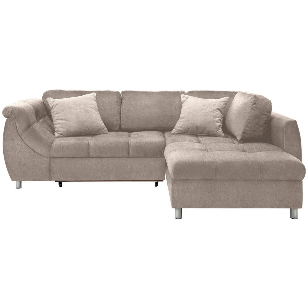 Thumbnail - Livetastic Ecksofa, Taupe, Textil, Uni, 4-Sitzer, Füllung: Schaumstoff, Ottomane rechts, L-Form, 250x190 cm, Wohnzimmer,...