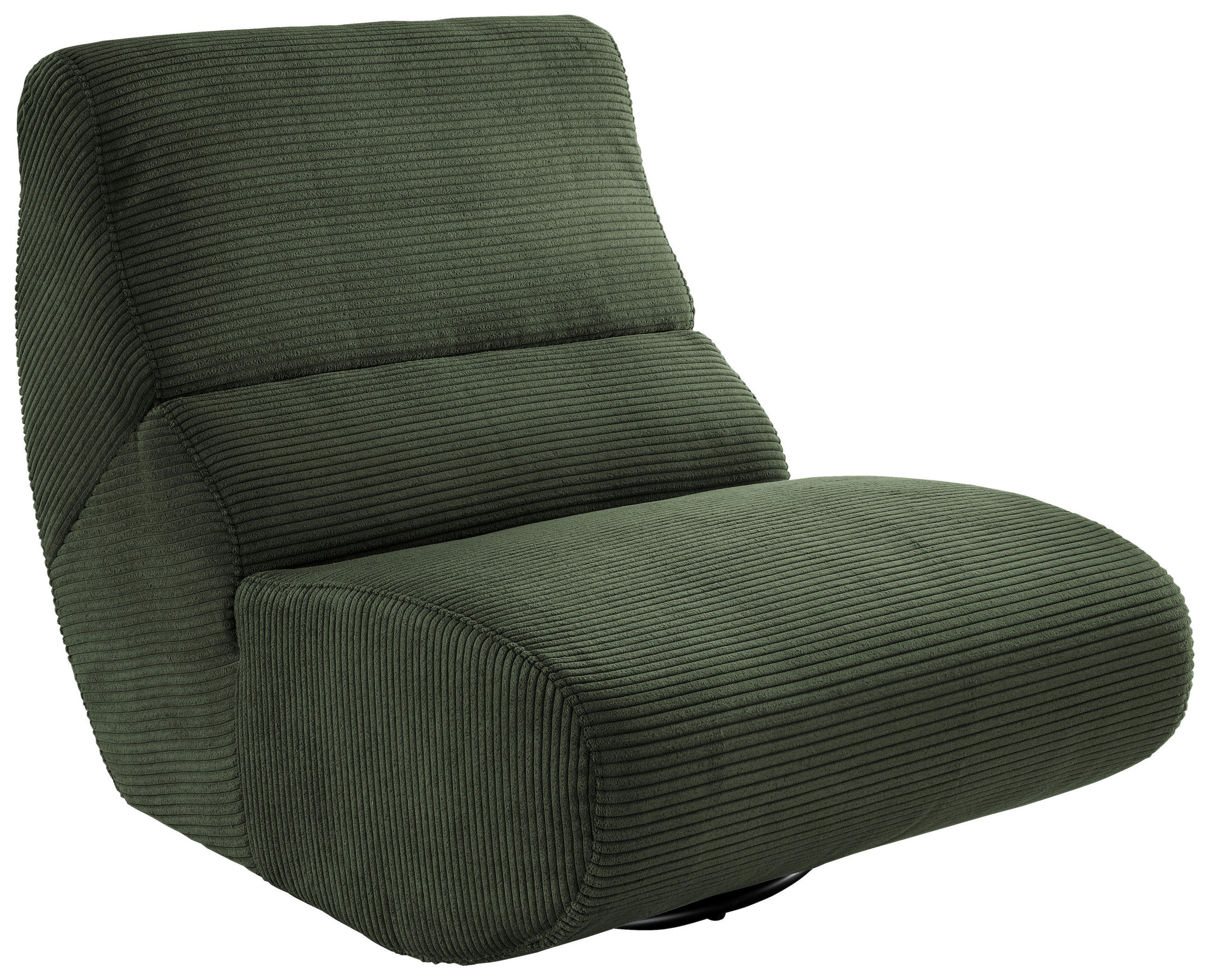 LESESESSEL Cord Waldgrün    - Waldgrün/Schwarz, Design, Textil/Metall (74/85/105cm) - Livetastic