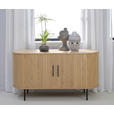 SIDEBOARD 140/76/45 cm  - Eichefarben/Schwarz, Trend, Holz/Holzwerkstoff (140/76/45cm) - Xora