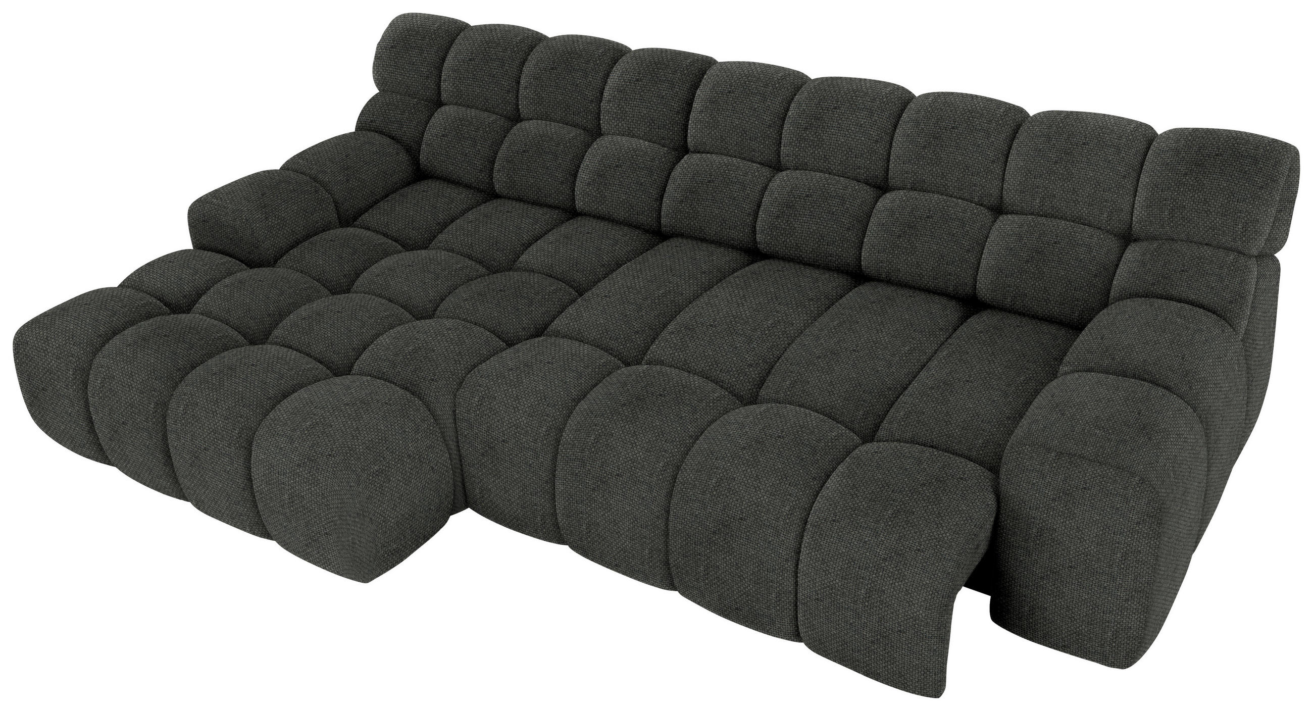 Thumbnail - Welnova Ecksofa, Schwarz, Textil, 3-Sitzer, Ottomane rechts, L-Form, 297x180 cm, Fsc, Reach, Made in EU, Stoffauswahl, s...
