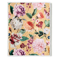 PLAID Fiori 130/160 cm  - Gelb/Goldfarben, Design, Textil (130/160cm)