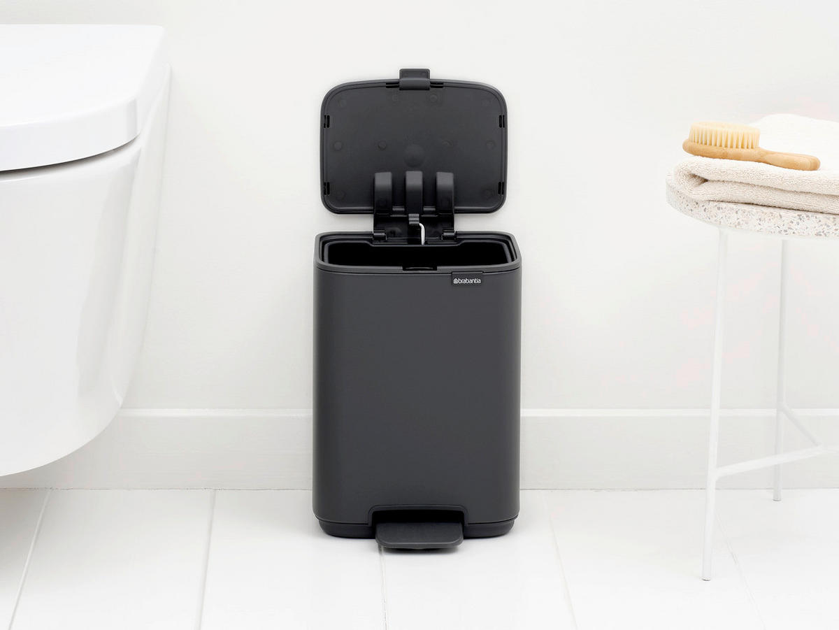 KANTA SA PAPUČICOM  4 l   - tamnosiva/antracit, Konvencionalno, metal/plastika (20/26,8/20,5cm) - Brabantia