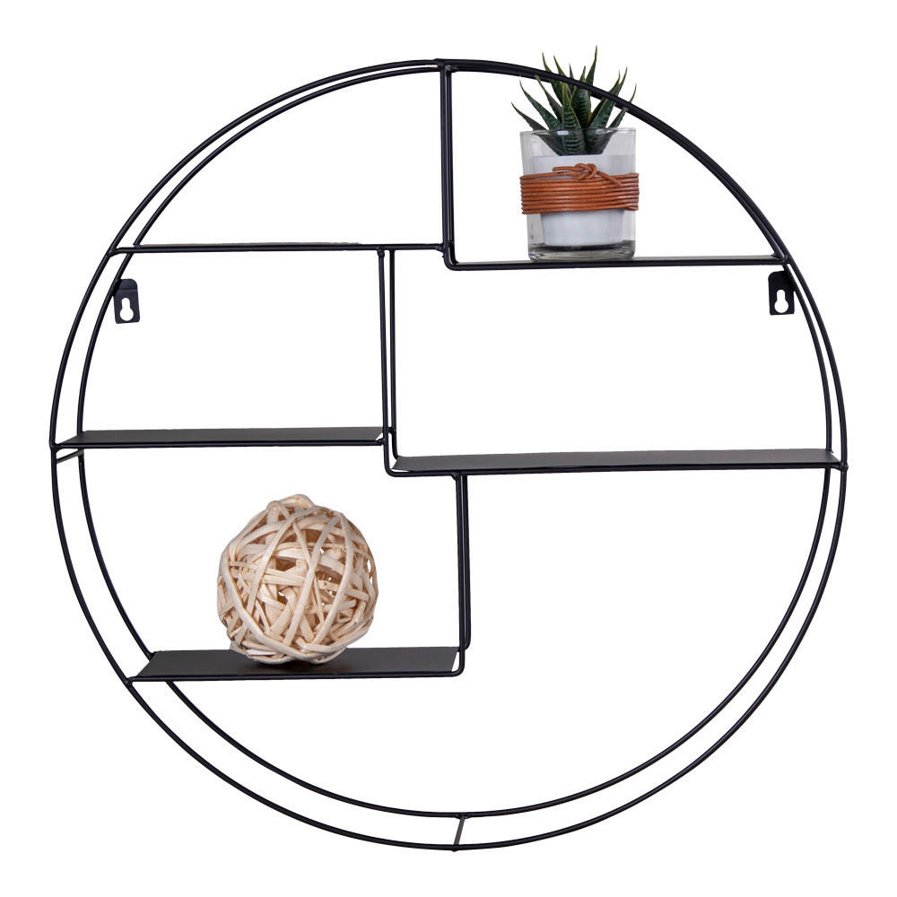 WANDREGAL Schwarz  - Schwarz, Design, Metall (47/10/47cm)