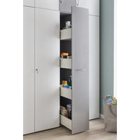APOTHEKERSCHRANK 30/185/54 cm  in Grau, Weiß  - Alufarben/Weiß, Basics, Holzwerkstoff/Kunststoff (30/185/54cm) - Xora