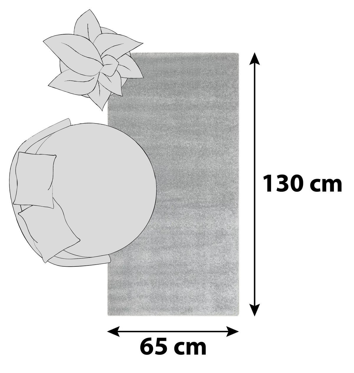 HOCHFLORTEPPICH 65/130 cm Bellevue Mintgrün  - Mintgrün, Basics, Textil (65/130cm) - Novel