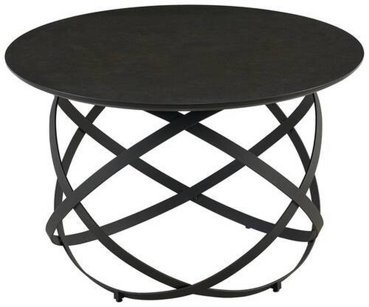 COUCHTISCH in Metall, Keramik 70/70/45 cm  - Schwarz, Design, Keramik/Metall (70/70/45cm) - Livetastic