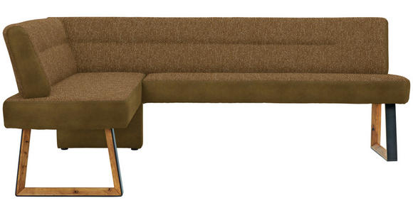 ECKBANK 173/215 cm  in Eichefarben, Cognac  - Eichefarben/Cognac, KONVENTIONELL, Holz/Textil (173/215cm) - Voleo