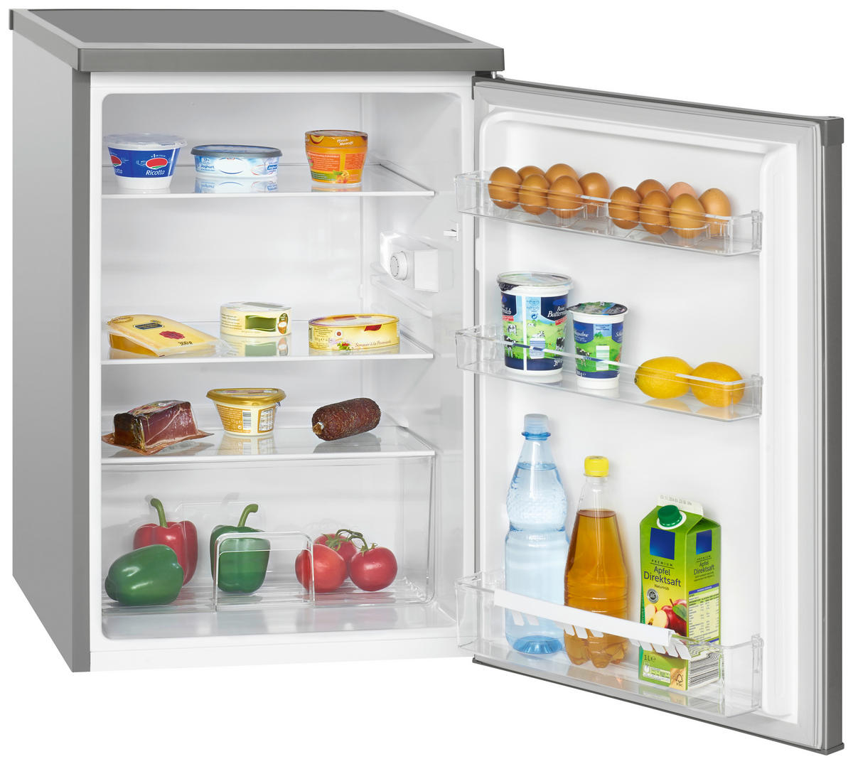 KÜHLSCHRANK 56/84,5/57,5 cm VS 2185.1 IX-LOOK 56CM E 133L  - Silberfarben, KONVENTIONELL (56/84,5/57,5cm) - Bomann