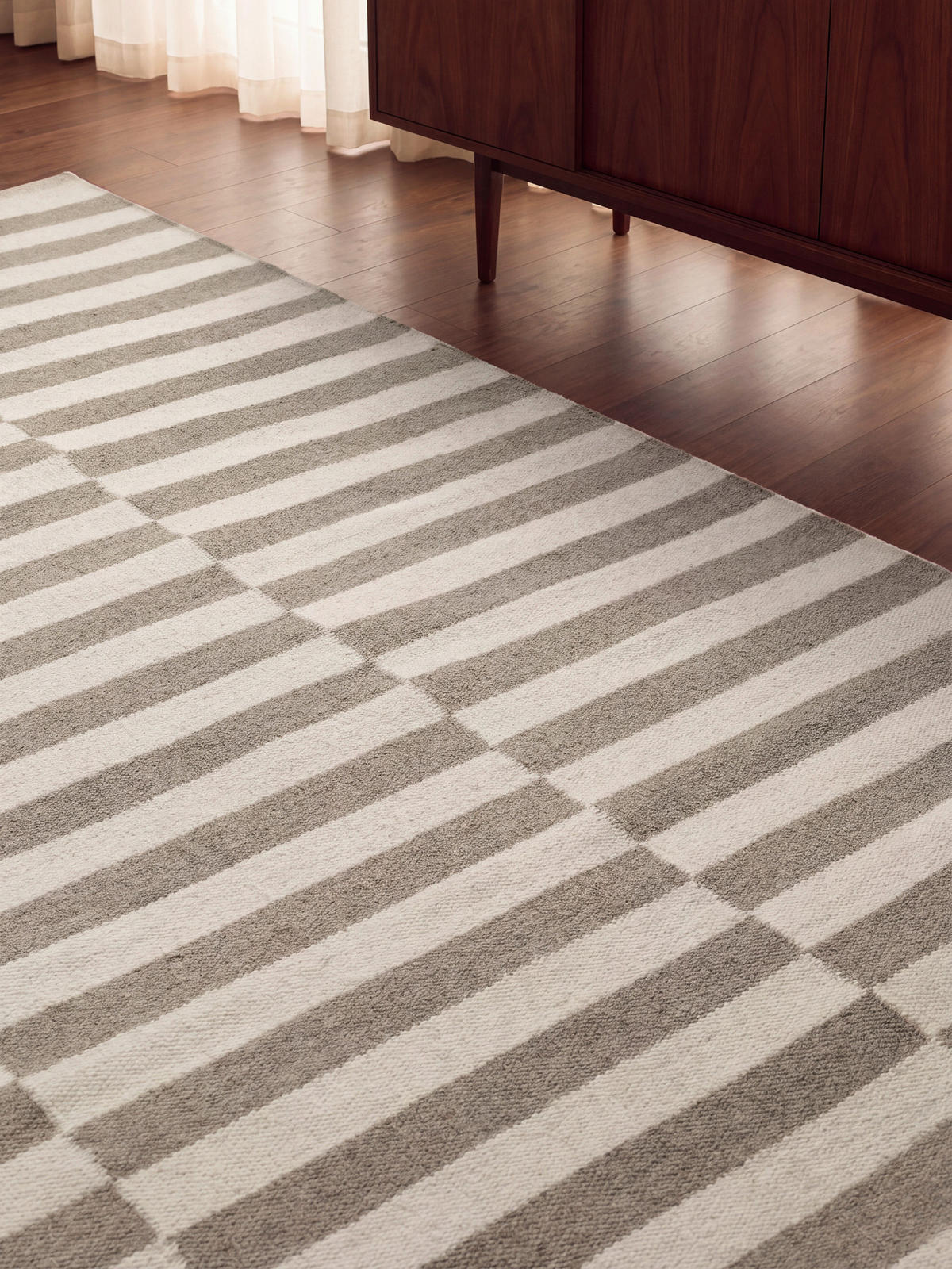 HANDWEBTEPPICH 200/300 cm Vika Weiß, Greige rechteckig  - Greige/Weiß, Basics, Textil (200/300cm) - Hanse Home