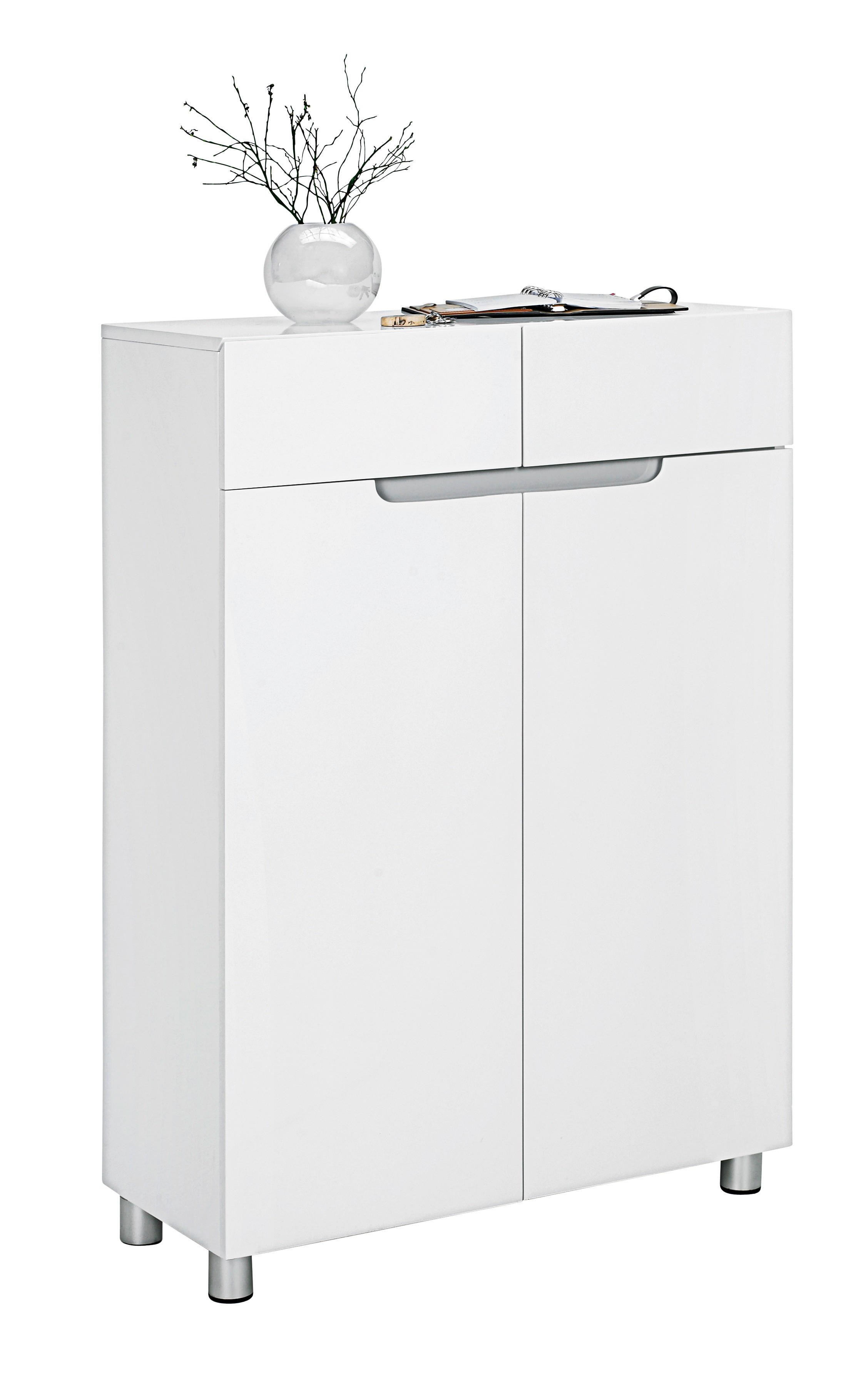 SCHUHSCHRANK Grau, Weiß  - Weiß/Grau, Design, Holzwerkstoff (76/105/31cm) - Xora