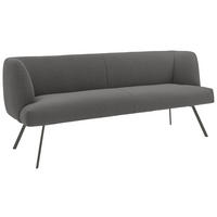 SITZBANK in Metall, Textil Anthrazit, Hellgrau  - Anthrazit/Hellgrau, Design, Textil/Metall (240/87/64cm) - Venjakob